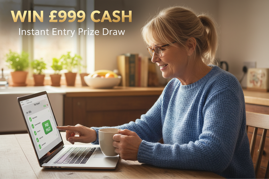 Win £999 Cash – Instant Entry Prize Draw