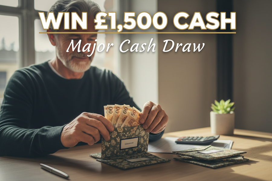 Win £1,500 Cash – Major Cash Draw