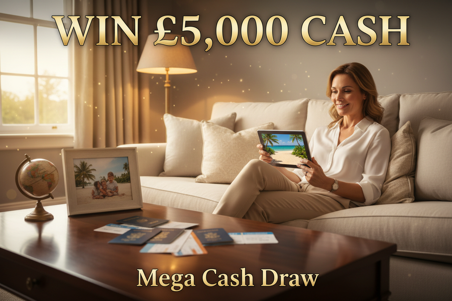Win £5,000 Cash – Mega Cash Draw